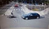 Wypadek na rondzie w Zdzieszowicach. Ranny motocyklista i dziecko