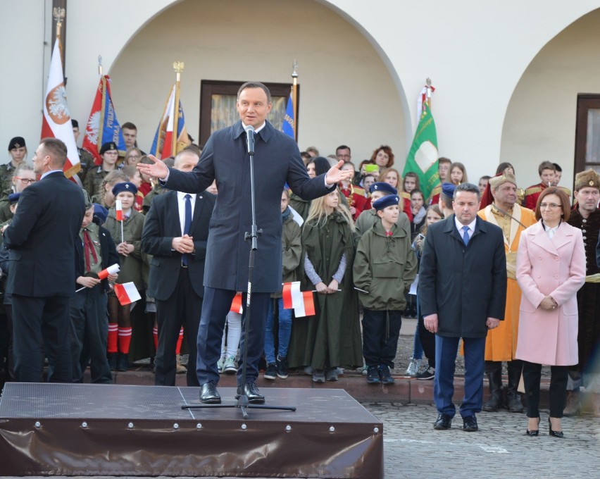 Prezydent Andrzej Duda w Staszowie. Tłumy na Rynku [WIDEO, zdjęcia]