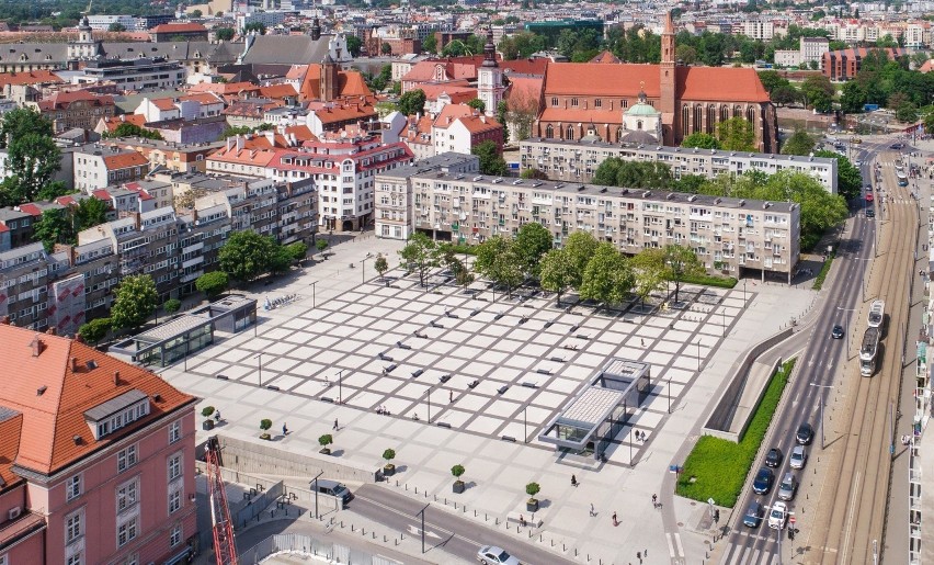 Wizualizacja parkingu na Targu Węglowym.