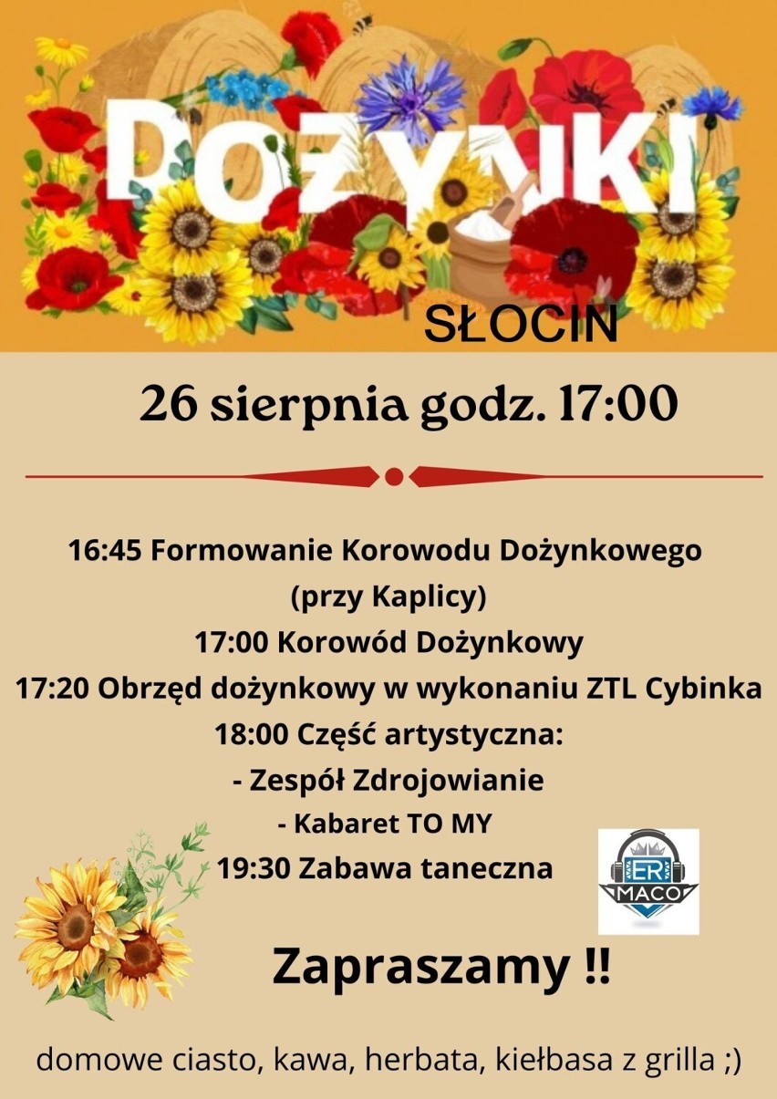 Dożynki w Słocinie już w sobotę! Wieś zaprasza do wspólnej zabawy
