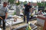 Skutki ulewy na wolsztyńskim cmentarzu - Zdjęcia