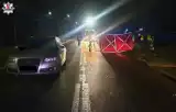 Śmiertelny wypadek. Audi uderzyło w stojącego na jezdni rowerzystę