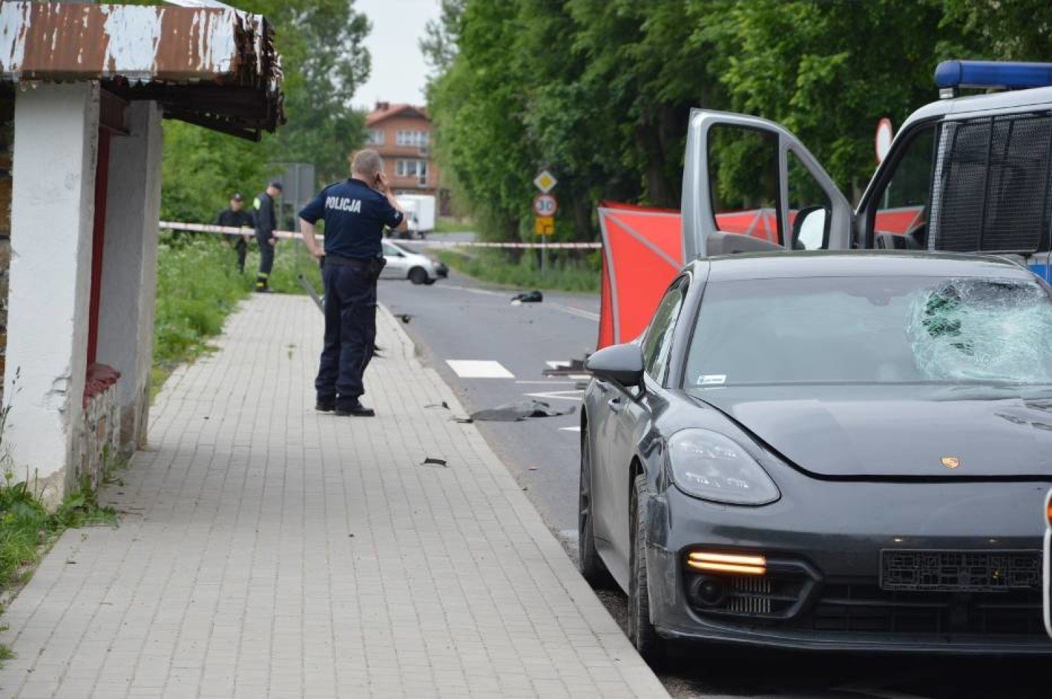 Śmiertelny wypadek rowerzysty w Bujnach Kierowca porsche