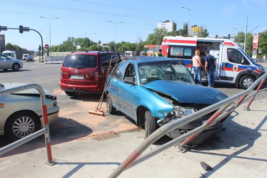 Wypadek na Pabianickiej w Łodzi przy Trasie Górna