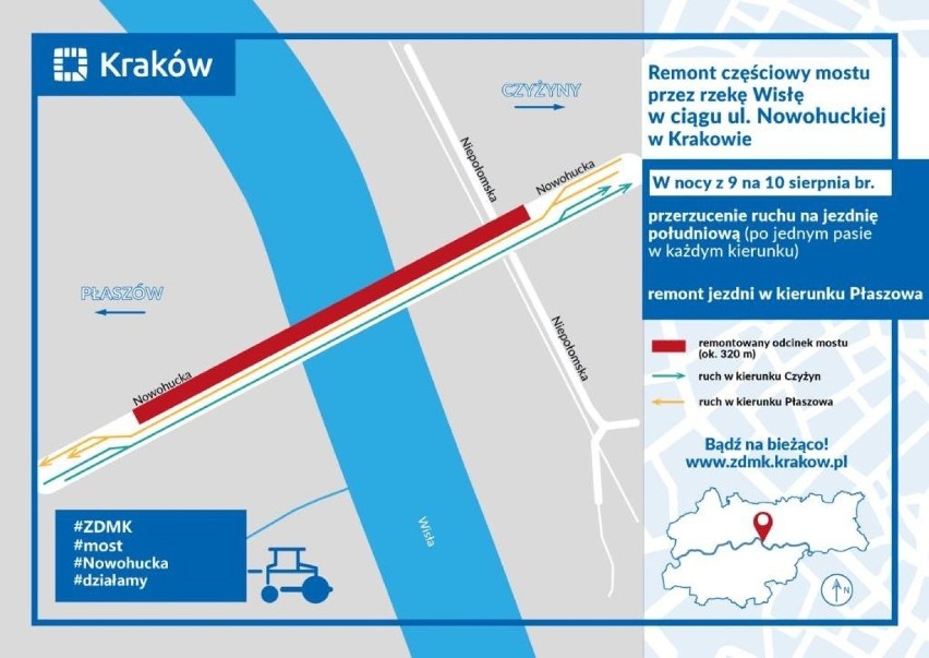 Tour de Pologne w Krakowie, do tego remonty i budowy, czyli spore utrudnienia w ruchu