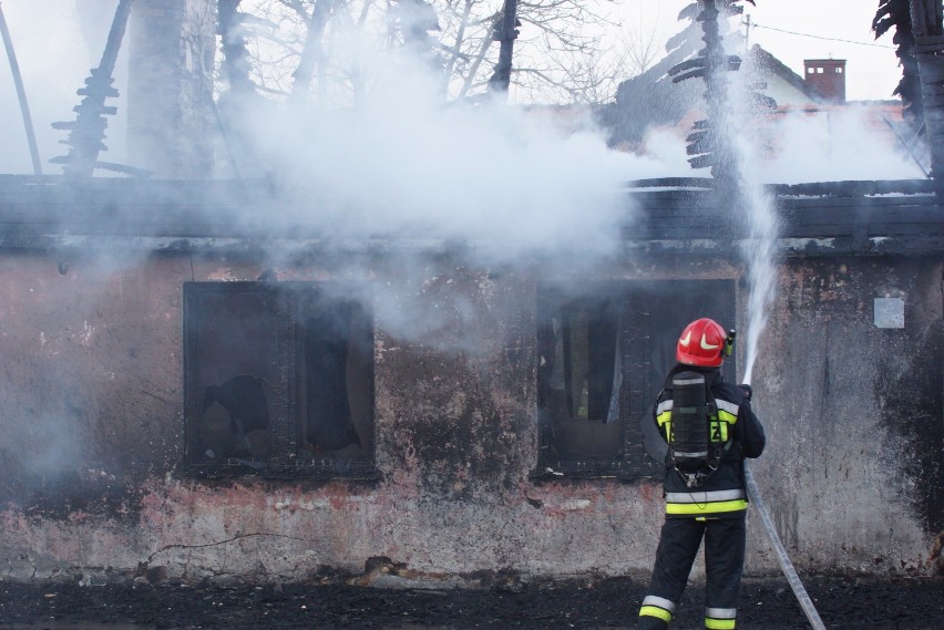 Pożar domu w Opatówku