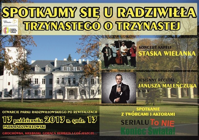 W niedzielę Biała Podlaska zaprasza na otwarcie zrewitalizowanego parku Radziwiłłów.