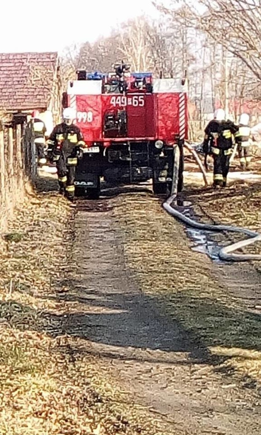 Pożar drewnianej stodoły w Woli Jabłońskiej