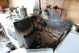 Pożar w kuchni w bloku na Widzewie. Ranni [ZDJĘCIA]
