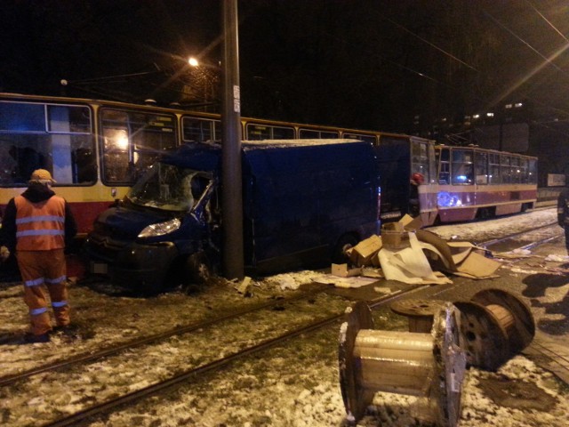 Wypadek tramwaju na Limanowskiego w Łodzi