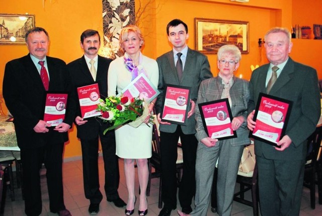 Od lewej: Jerzy Akielaszek, Jeremi Hołownia, Ewa Drozd, Rafael Rokaszewicz, Danuta Seretna i Andrzej Adamek