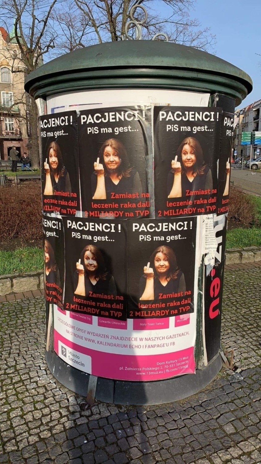 Posłanka Lichocka na plakatach w Szczecinie