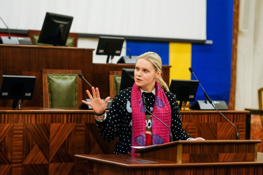 Studenci z Bankowej w gmachu Sejmu Śląskiego