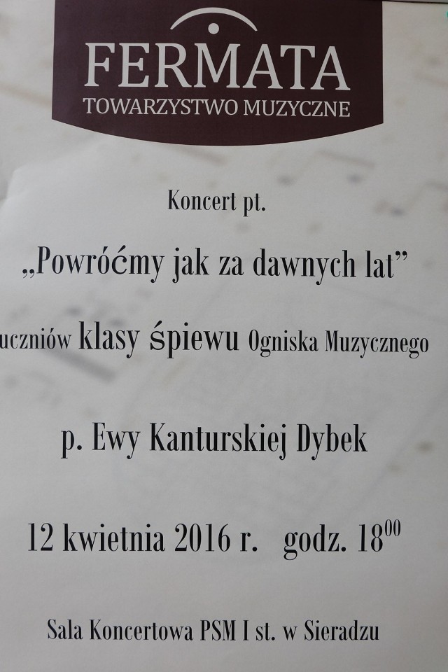 Koncert w szkole muzycznej w Sieradzu