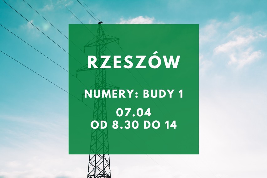 Brak prądu w Rzeszowie i powiecie rzeszowskim. Gdzie nie będzie prądu od 07.04 do 09.04? Rzeszów, Boguchwała, Błażowa i inne miejscowości