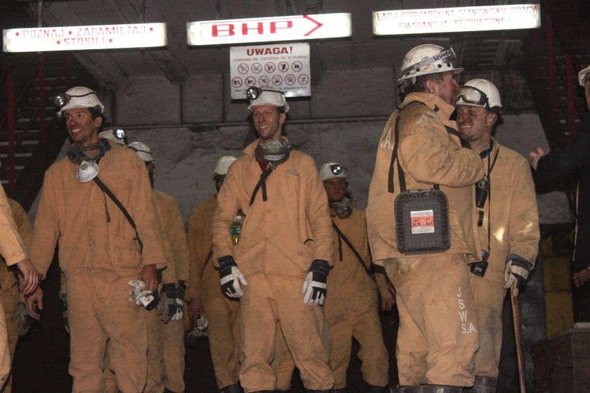 Siatkarze Jastrzębskiego Węgla w kopalni Borynia [ZDJĘCIA]