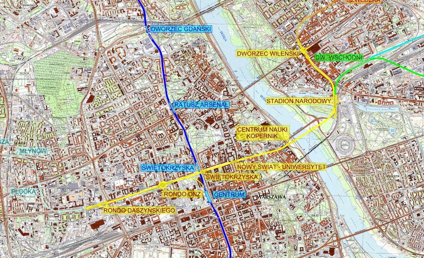 Metro Warszawa. Na wyświetlaczach pojawiła się trasa z przyszłości. Nikt nie wiedział o takich planach