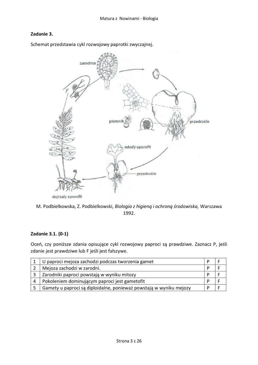 Próbna matura 2021 z Nowinami. Biologia [ARKUSZ ZADAŃ]