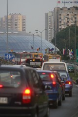 Katowice: Wypadek przed tunelem. Zderzyły się trzy samochody