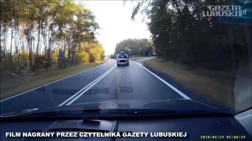 "Wyczyny" pirata drogowego na drodze śmierci Zielona Góra -...