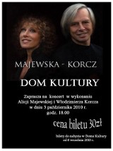 Już 3 października wystąpią Alicja Majewska i Włodzimierz Korcz