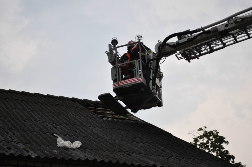 Straż pożarna usuwała skutki nagłej wichury w Gaju