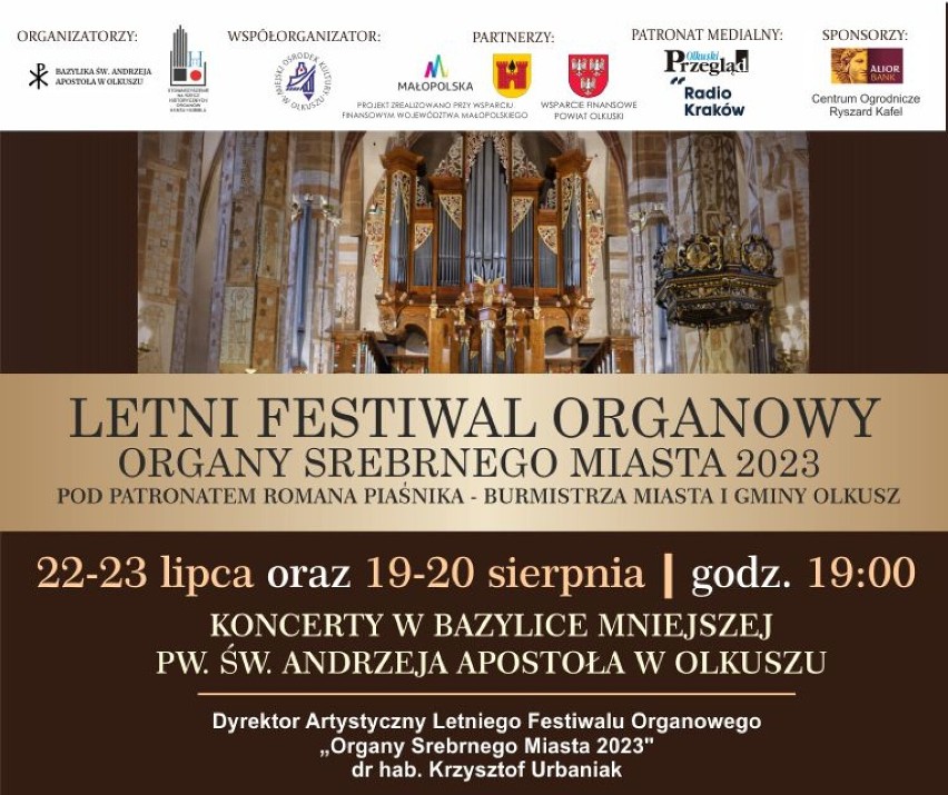 Letni festiwal organowy Organy Srebrnego Miasta 2023...