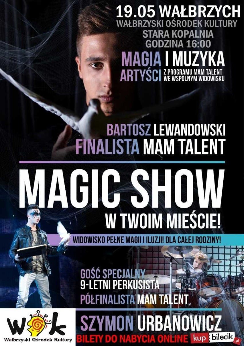 Pokaz magii w Wałbrzychu 19 maja o godz. 16.00 w Starej...