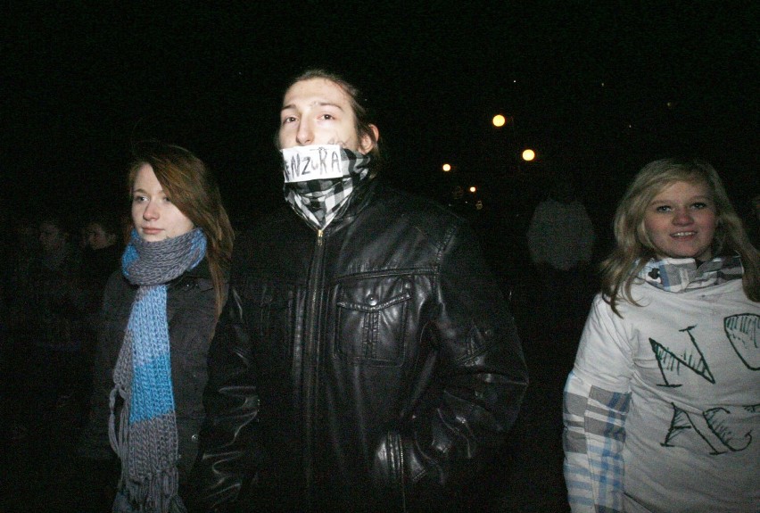 Protest legniczan przeciwko cenzurze - ACTA! Pamiętacie?, zobaczcie zdjęcia