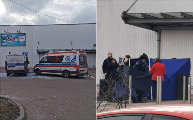 Mężczyzna zmarł przed Auchan we Włocławku. Nie było wolnej karetki