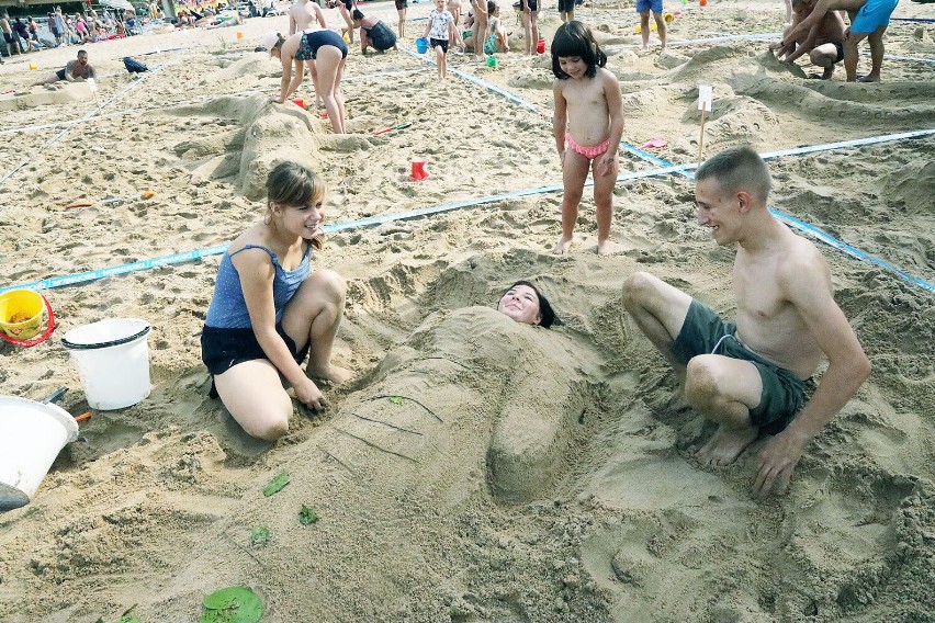 Konkurs rzeźby w piasku na Kąpielisku Kormoran w Legnicy, zobaczcie zdjęcia