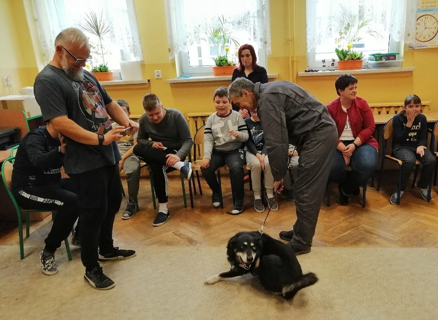 Z czworonogami po szkołach i przedszkolach - akcja kaliskiego schroniska FOTO