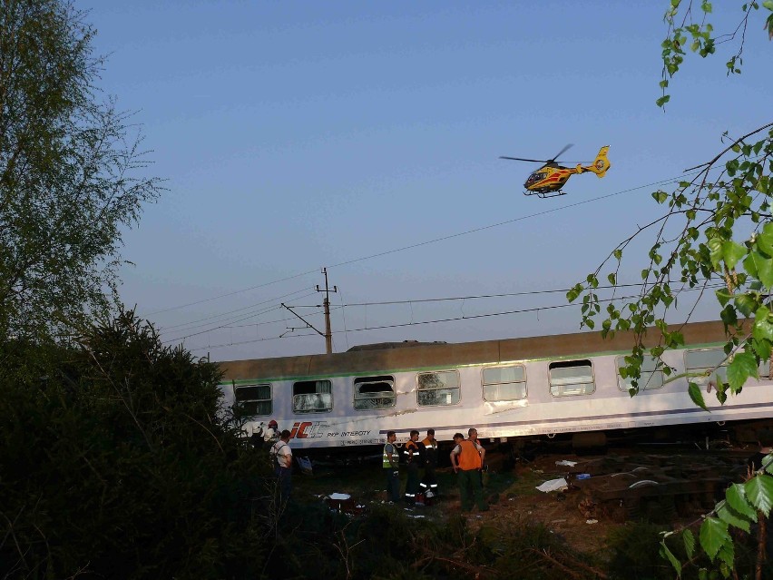 Zdjęcia z katastrofy kolejowej  w Mostach koło Lęborka
