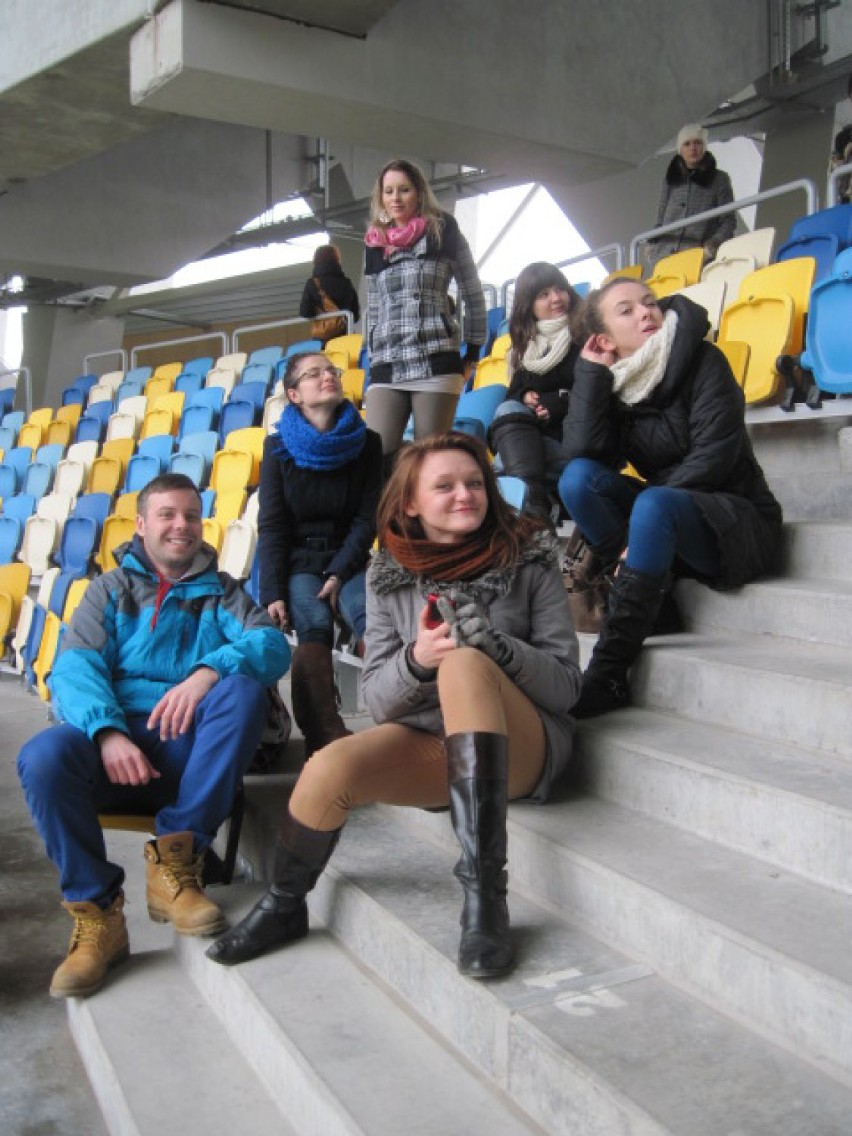 Studenci UMCS na stadionie we Lwowie