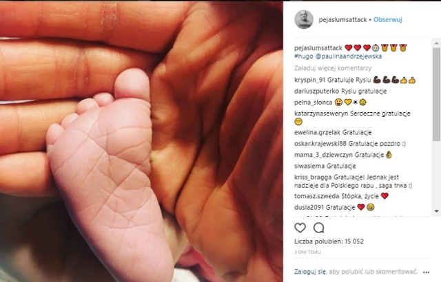 Raper pochwalił się dzieckiem na Instagramie