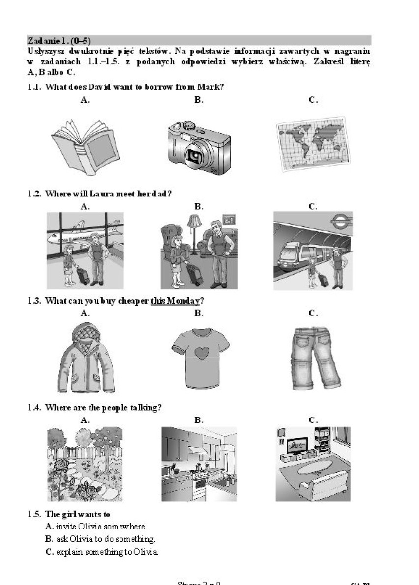 Egzamin gimnazjalny 2016: ANGIELSKI poziom podstawowy...