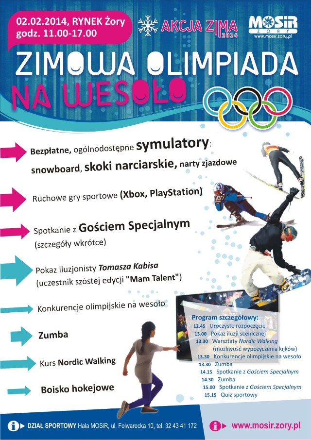 Ferie Żory 2014: Zimowa olimpiada na wesoło!