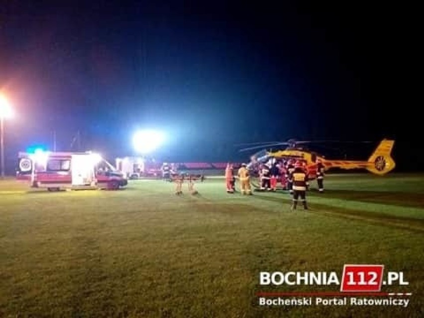 Wypadek w Bączkowie pod Bochnią