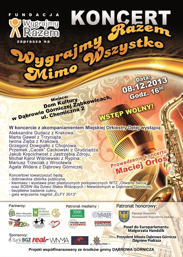 Koncert Wygrajmy Razem... odbędzie się w Ząbkowicach