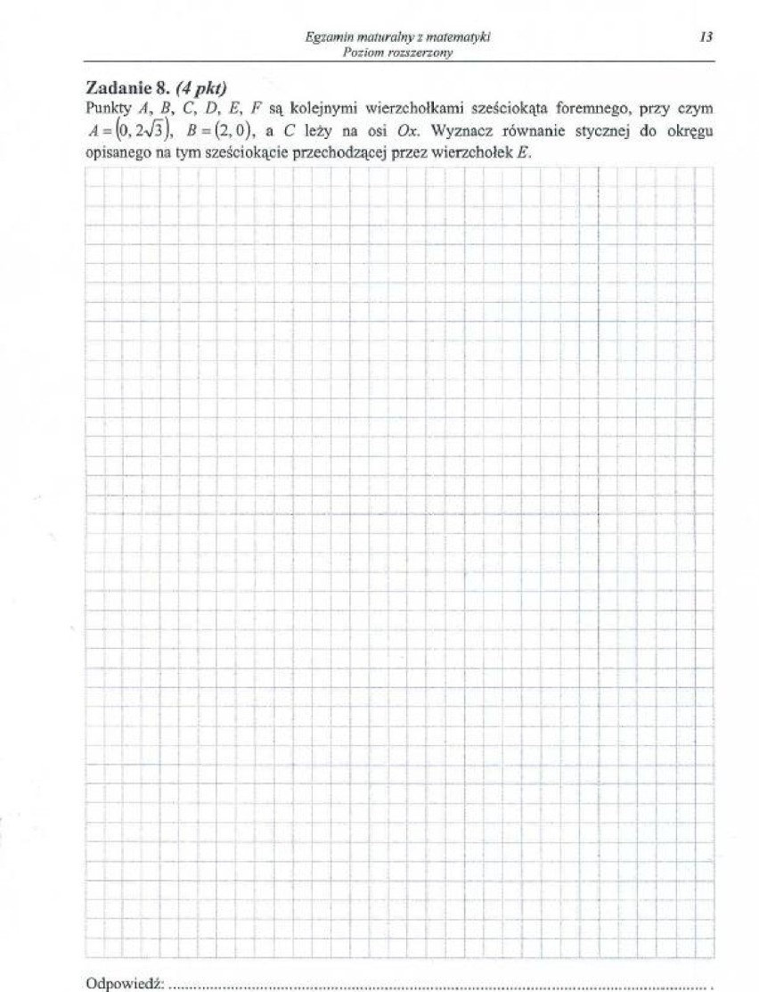 MATURA 2015. MATEMATYKA poziom rozszerzony [ZADANIA,...