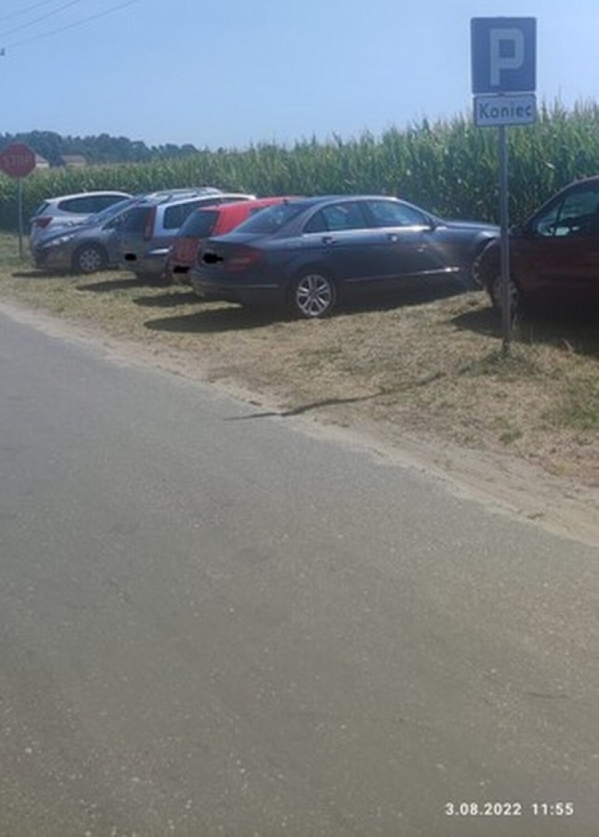 Problem z parkowaniem w Nowym Dębcu. KPP Kościan przypomina aby prawidłowo parkować pojazdy nad jeziorem Wonieskim   