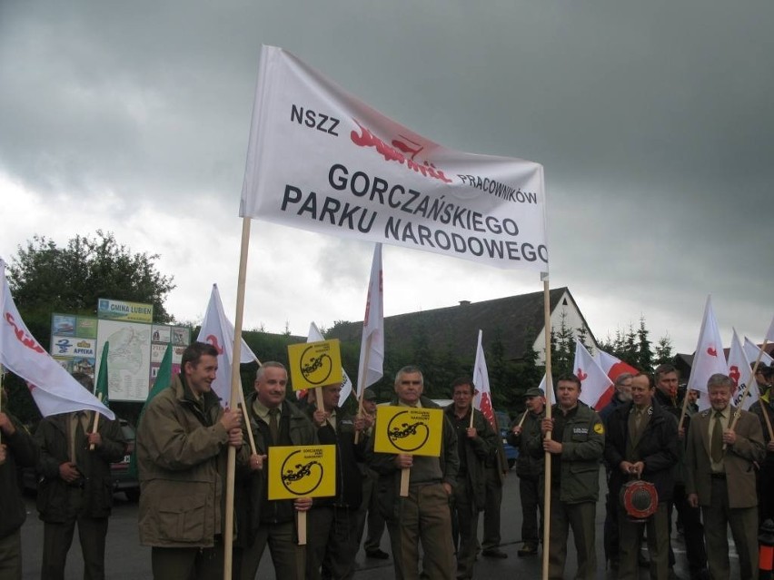 Zakopianka: protest pracowników parków narodowych