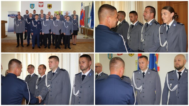 Rypińskim policjantom pogratulował insp. Mirosław Elszkowski, Pierwszy Zastępca Komendanta Wojewódzkiego Policji w Bydgoszczy