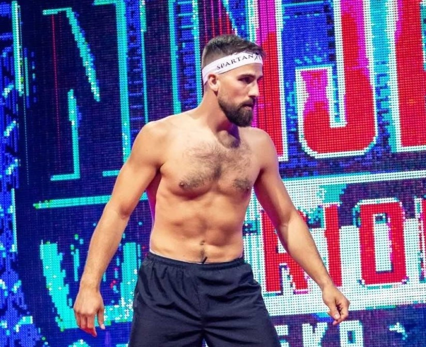 Bartosz Czywilski podczas startu w Ninja Warrior Polska.