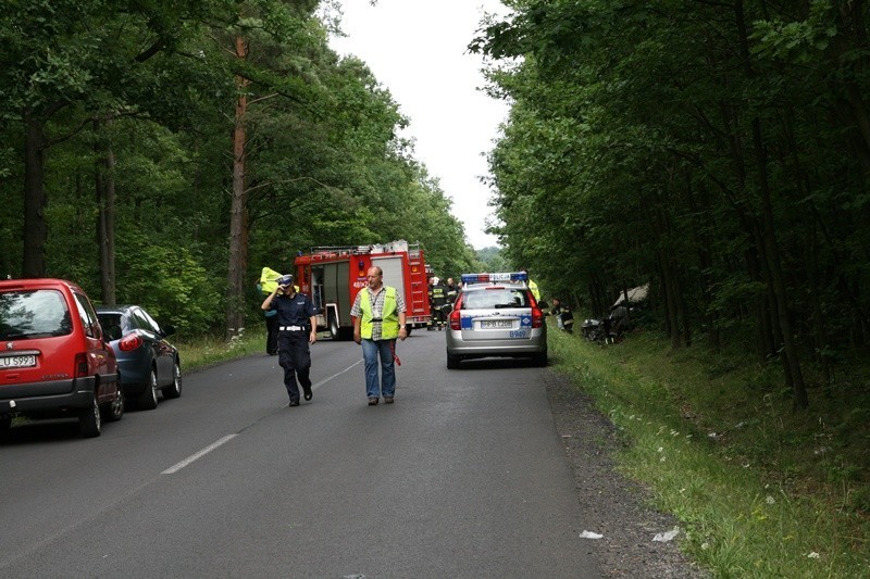 Tragedia na drodze Lubin-Rudna (ZDJĘCIA)