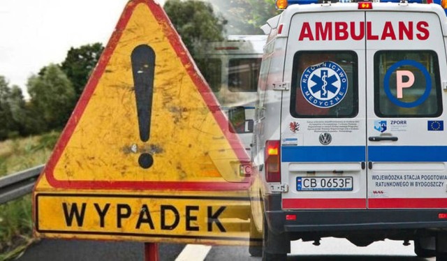 Wypadek w Ludzisku. Kierowcą motoroweru był 14-latek, który przewoził 11-letnią dziewczynkę. Dzieci trafiły na badania do szpitala