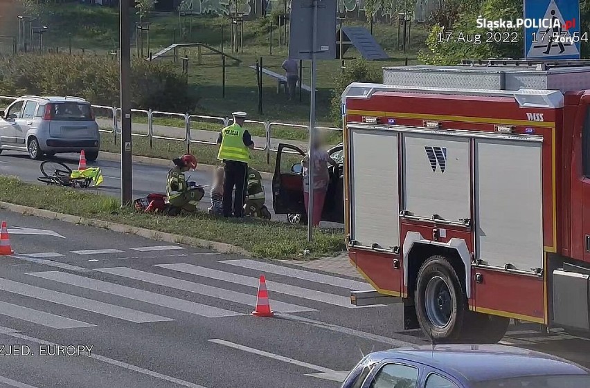 Groźny wypadek z udziałem rowerzystki w Żorach