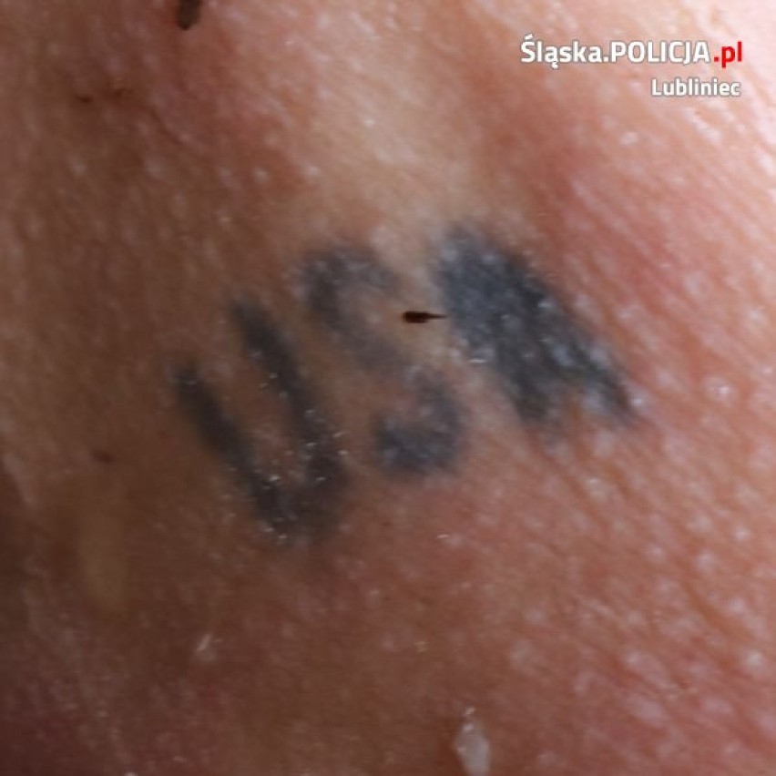 Śmierć mężczyzny na styku powiatu kłobuckiego i lublinieckiego. Policja pokazała jego tatuaże FOTO