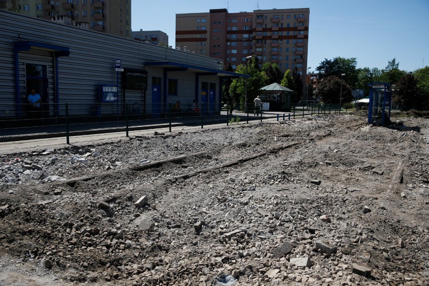 Kraków. Zniknęła pętla tramwajowa na Krowodrzy Górce. Teren został rozkopany ZDJĘCIA