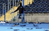 Pseudokibice Legii i Lecha zdemolowali stadion w Bydgoszczy (wideo)